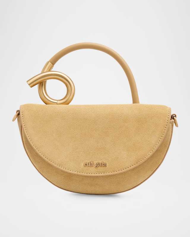 Azariah Suede & Leather Top-Handle Bag